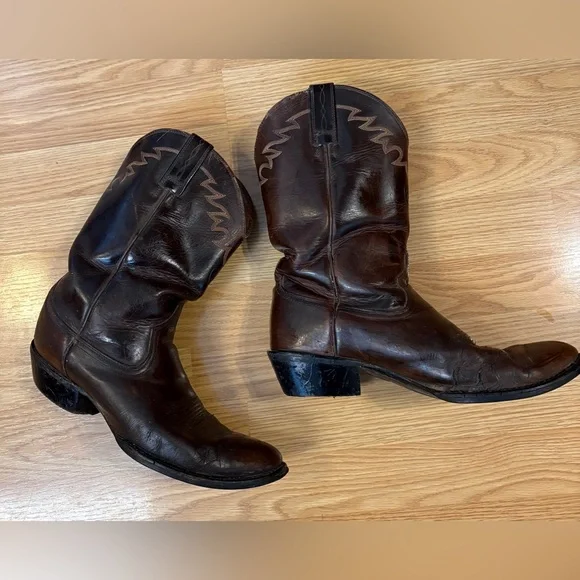 Ariat Men's Brown Leather Western/Cowboy Boots - size 10.5 EE - Picture 4 of 16